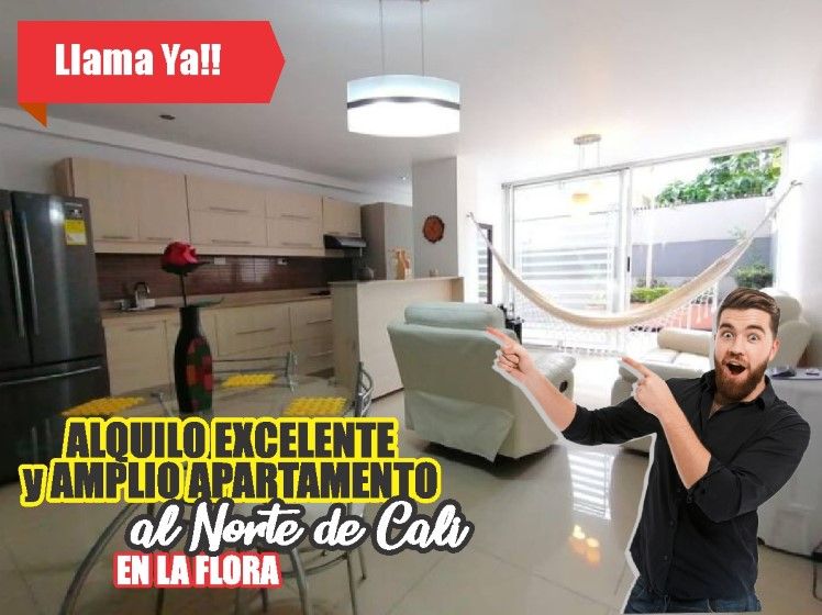 verinmuebles 1022 1055 ALQUILO EXCELENTE Y AMPLIO APARTAMENTO EN LA FLORA