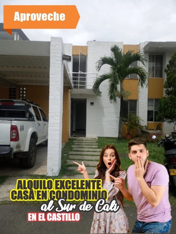 verinmuebles 1022 1064 ALQUILO EXCELENTE CASA EN CONDOMINIO AL SUR DE CALI SECTOR EL CASTILLO