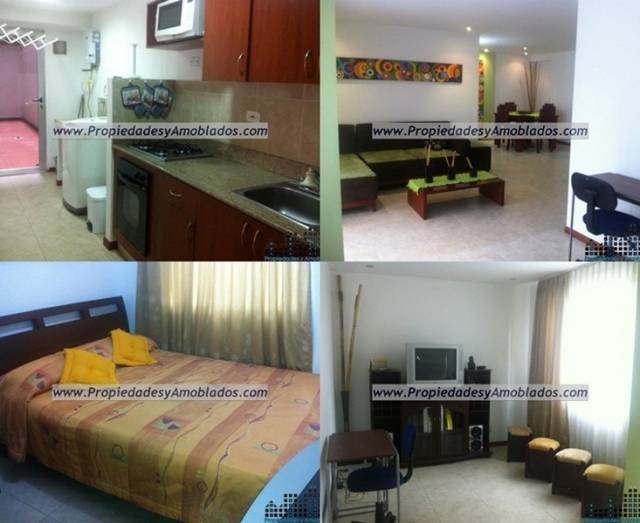 Apartamento Amoblado en Alquiler en el Poblado  Cód.  10019