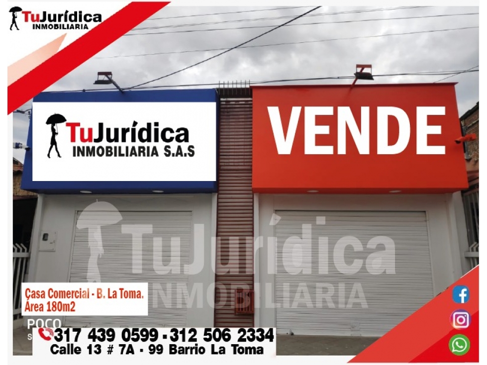 SE VENDE LOCAL COMERCIAL BARRIO LA TOMA - NEIVA (HUILA-COL)