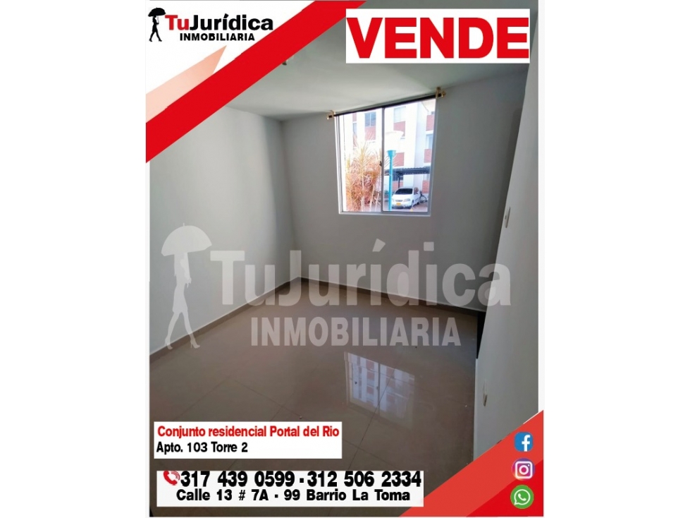 SE VENDE BELLO APTO. P1 #103 TORRE 2 CONJUNTO PORTAL DEL RIO - NEIVA