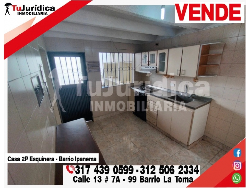 SE VENDE CASA EN NEIVA - BARRIO IPANEMA ESQUINERA