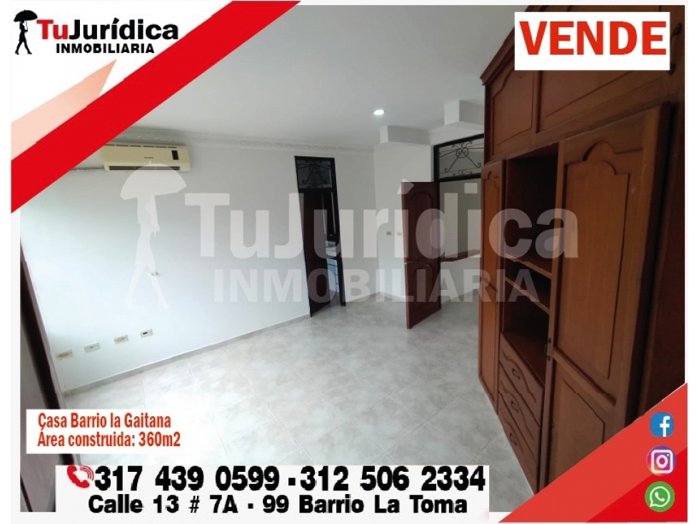 SE VENDE ESPECTACULAR CASA B. LA GAITANA - NEIVA (HUILA-COL)