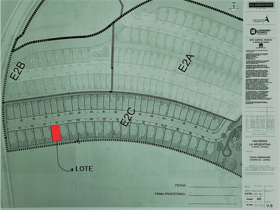 Lote 161.33m² El Retiro proyecto de vivienda Hacienda La Argentina