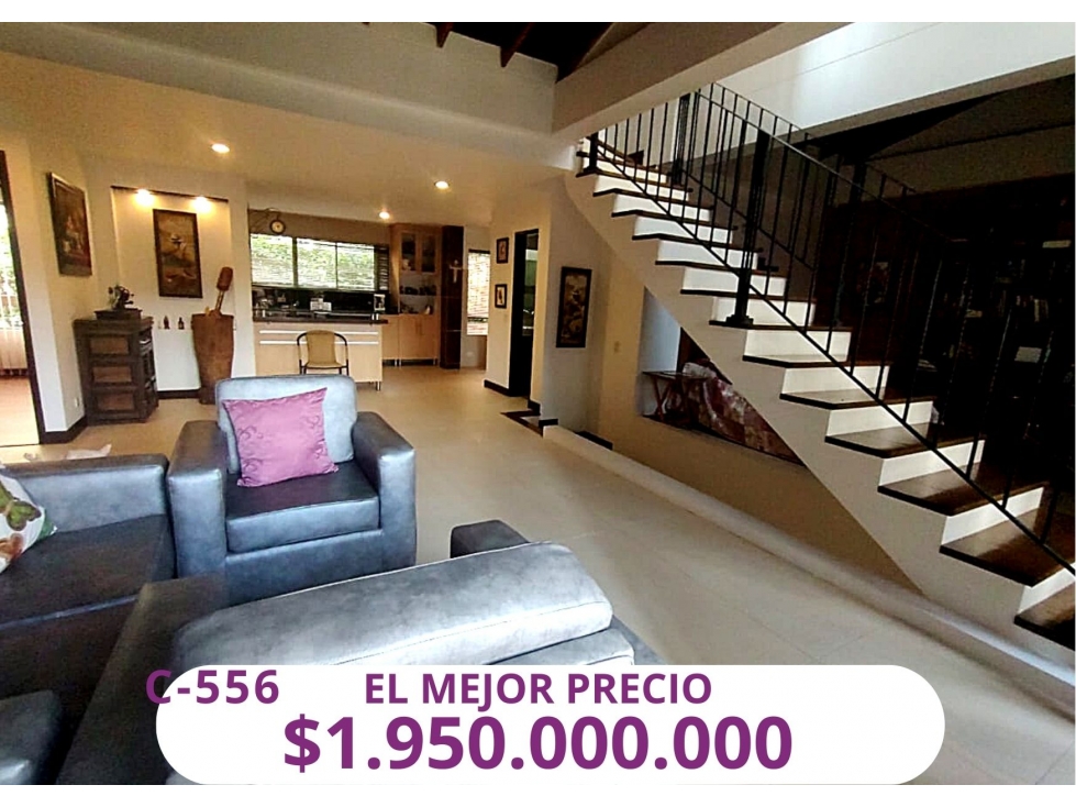 VENDO ESPECTACULAR CASA (CON 2 VIVIENDAS) CAÑAVERALEJO SABANETA C-556