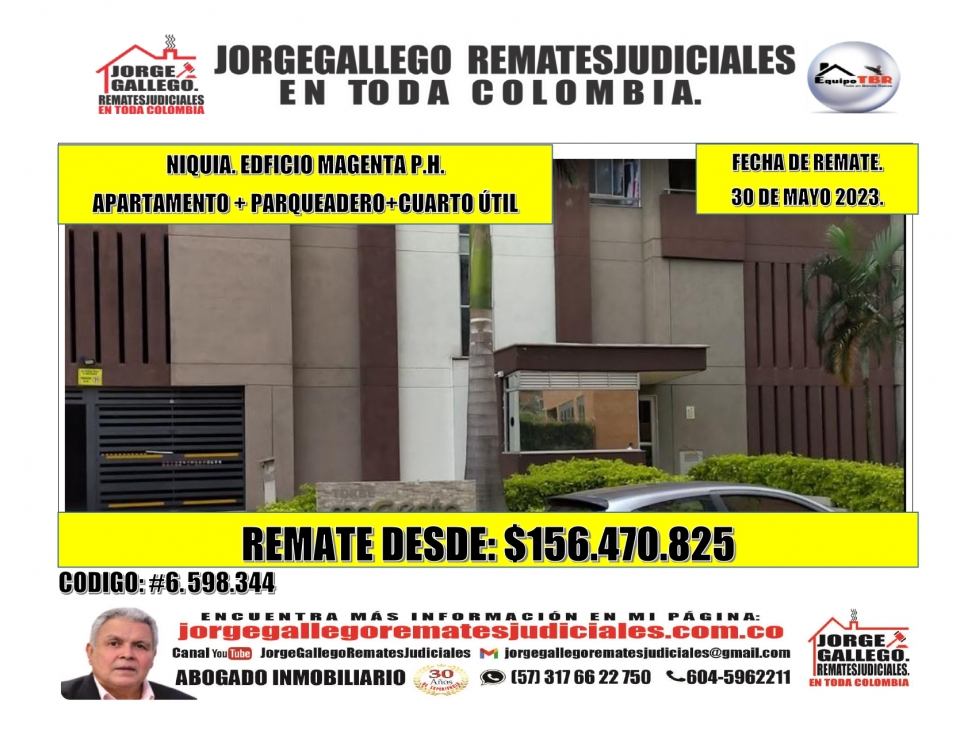 Remate. Bello. Niquia. Edificio Magenta. Apartamento