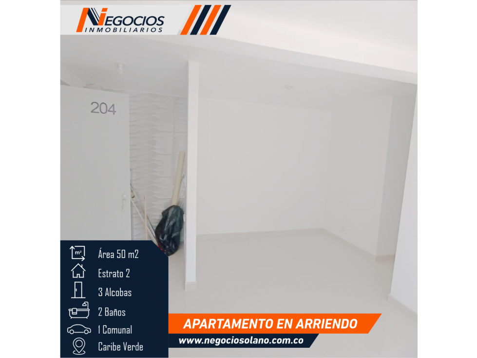 APARTAMENTO EN ARRIENDO - CARIBE VERDE