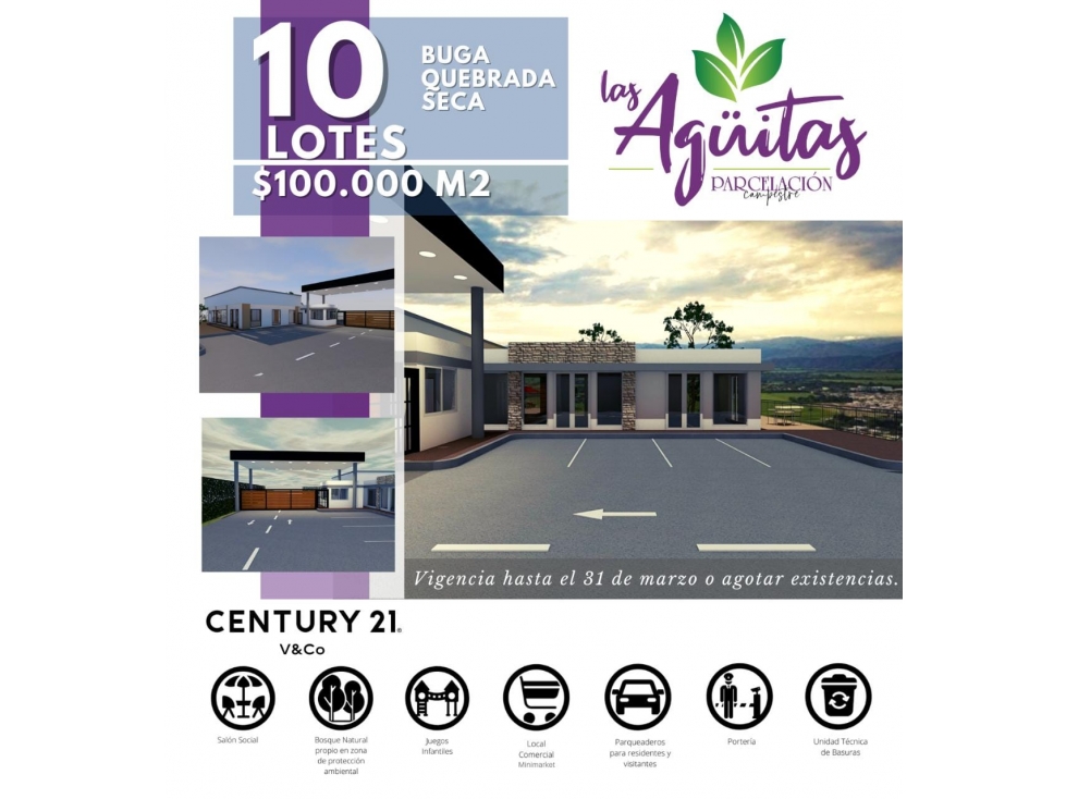 Lotes en venta Parcelación campestre las Agüitas Buga