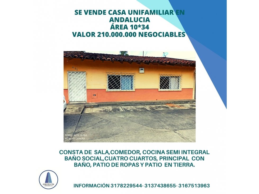 Venta de casa Andalucia 1 planta