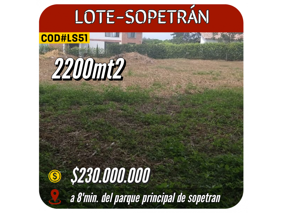 VENTA LOTE SOPETRAN COD#LS51