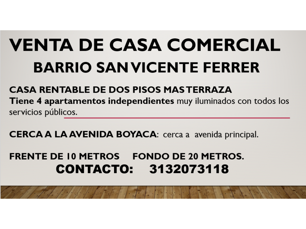 VENTA CASA SAN VICENTE FERRER (SUR DE BOGOTA)