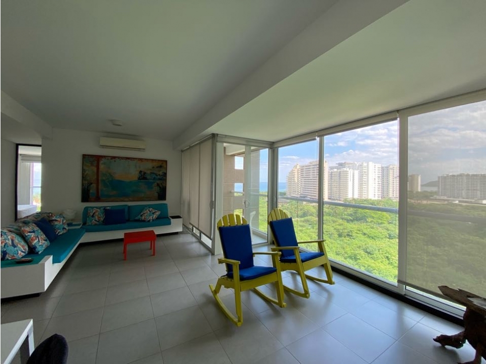 Hermoso apartamento amoblado con vista al mar