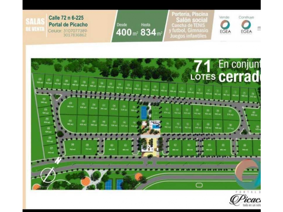 Lote en conjunto cerrado campestre