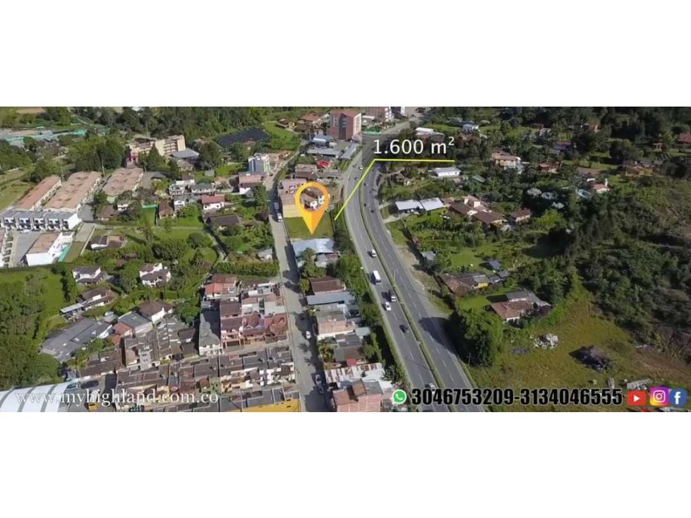 Venta De Lote Uso de Suelo Res, Cial Y servicios Guarne 1.416 Mts²