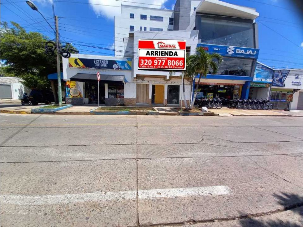 SE ARRIENDA LOCAL COMERCIAL CALLE 17 AL LADO ESTANCO GUATAPURI