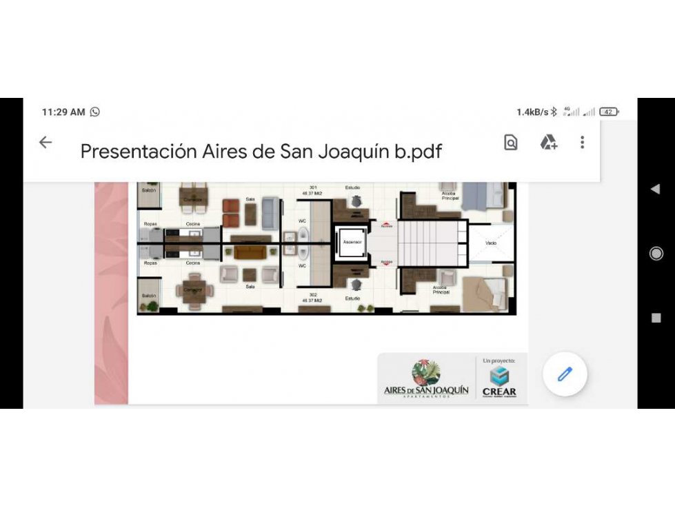 Vendo espectacular Apartaestudio nuevo en cesión de derecho sabaneta