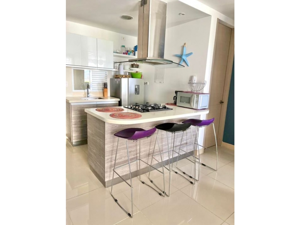 Venta Apartamento Amoblado en Santa Marta en Bello Horizonte 67 mt2