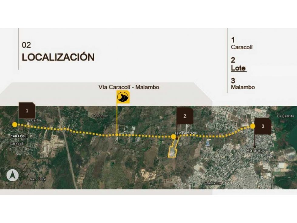 Lote en venta vía Malambo  Caracoli en el Atlántico